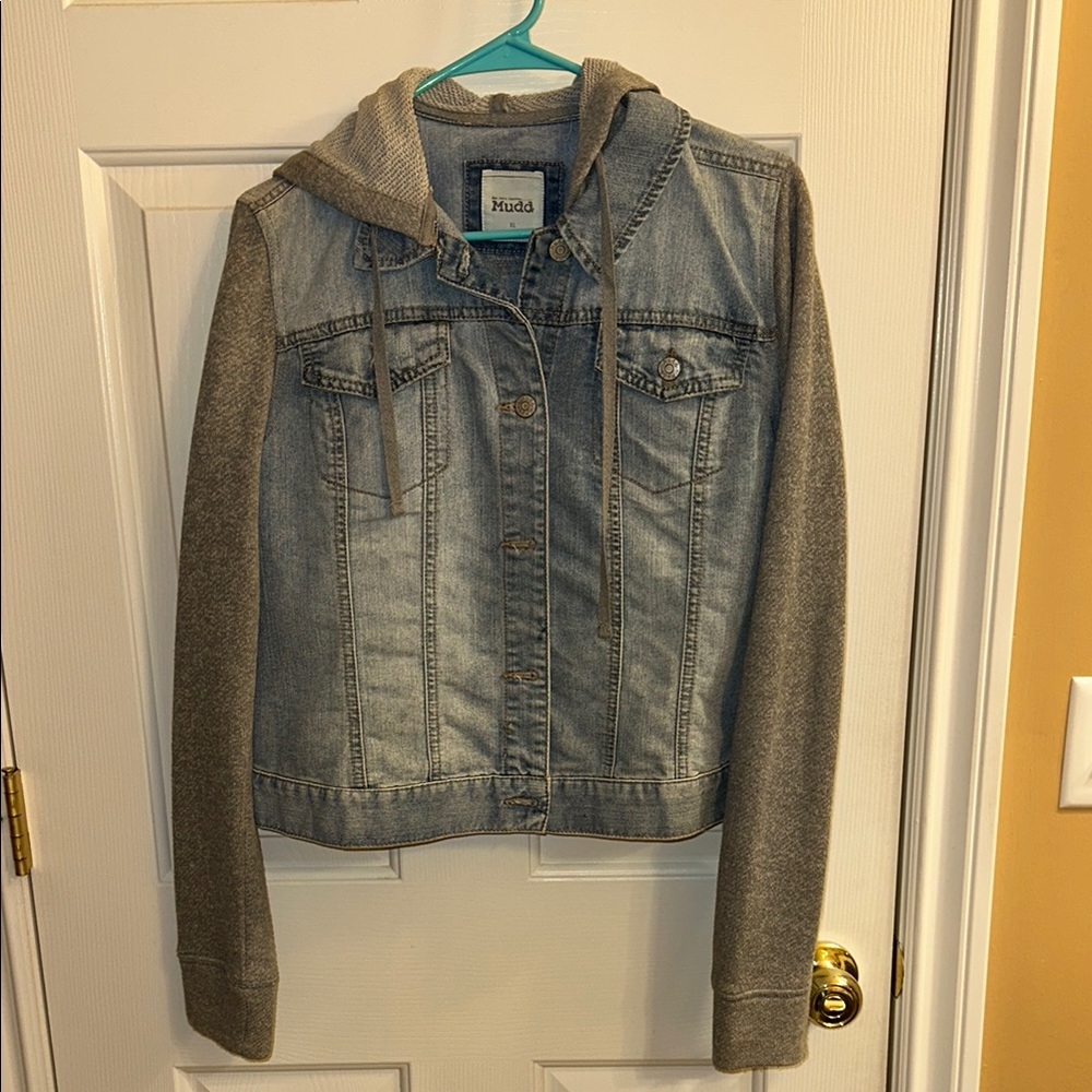 Mudd Denim Jacket with Gray Sleeves